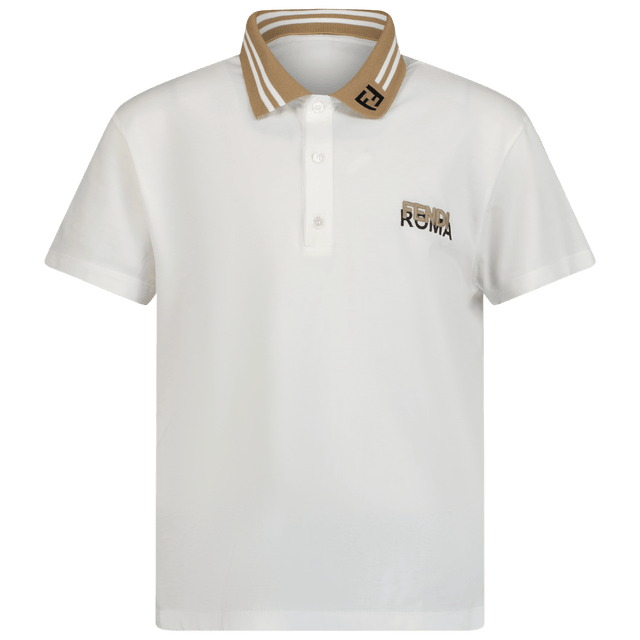 Fendi Kids Boys Polo White Fendi Kids Boys Polo White