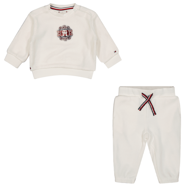 Tommy Hilfiger Baby Unisex Jogsuit White Tommy Hilfiger Baby Unisex Jogsuit White