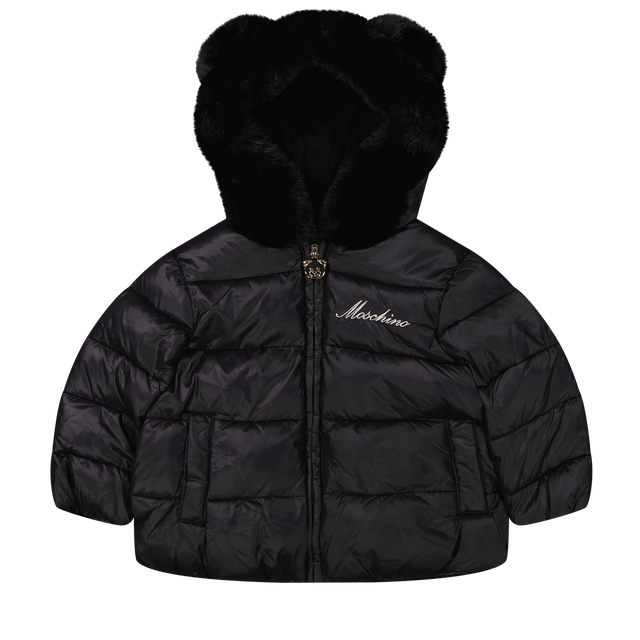 Moschino Baby Girls Coat Black Moschino Baby Girls Coat Black