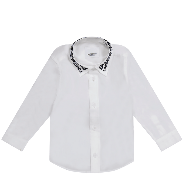 Burberry Baby Boys Blouse White Burberry Baby Boys Blouse White