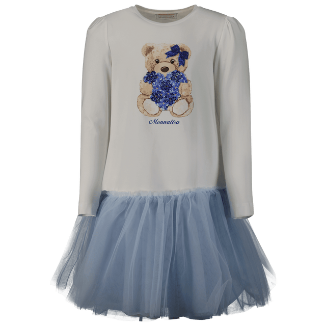 MonnaLisa Kids Girls Dress Off White MonnaLisa Kids Girls Dress Off White