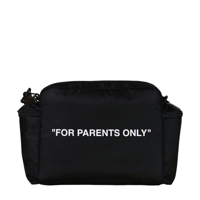 Off-White Baby Unisex Diaper Bag Black Off-White Luiertas Zwart - Superstellar