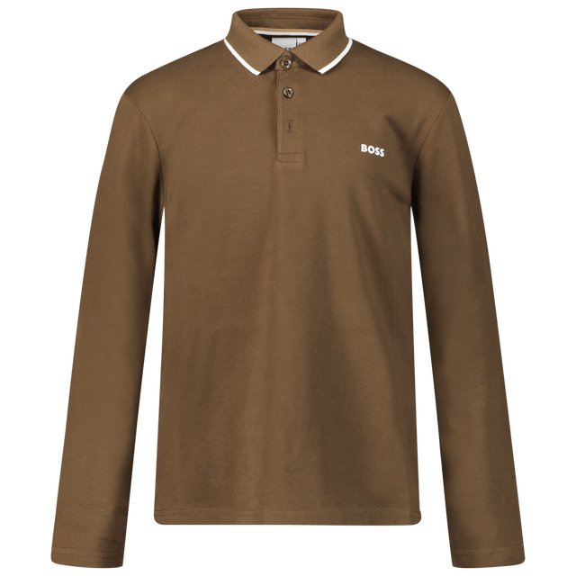 Boss Kids Boys Polo Khaki Boss Kids Boys Polo Khaki
