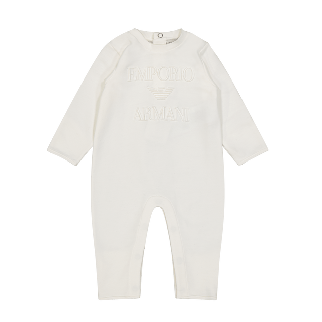 Armani Baby Unisex Bodysuit Off White Armani Baby Unisex Bodysuit Off White