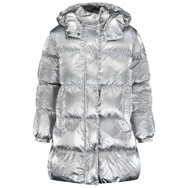 Moncler Kids Girls Coat Silver Moncler Kinder Meisjes Jas Zilver - Superstellar