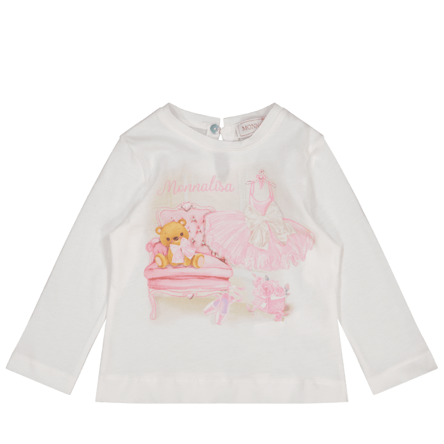 MonnaLisa Baby Girls T-Shirt Off White MonnaLisa Baby Girls T-Shirt Off White