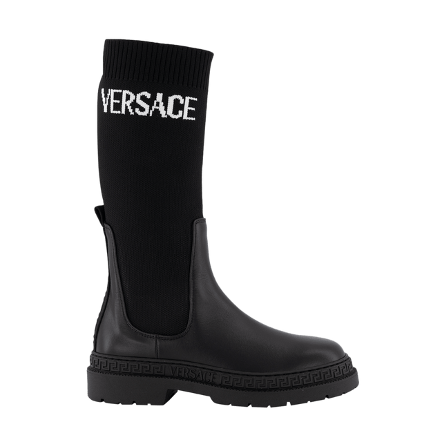 Versace Kids Girls Boots Black Versace Kids Girls Boots Black