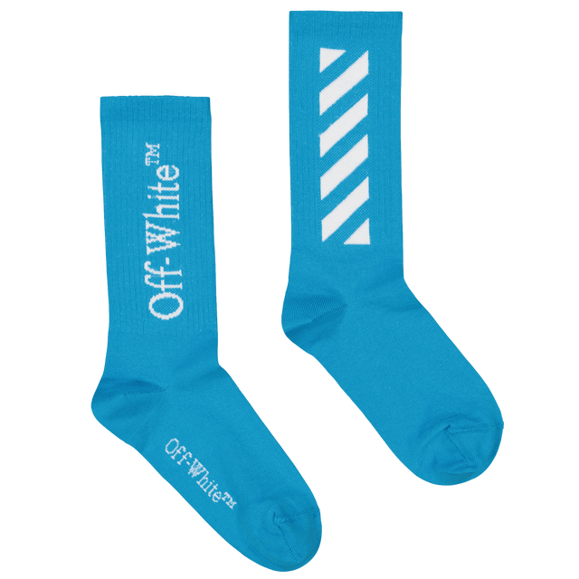 Off-White Kids Boys Socks Turquoise Off-White Kids Boys Socks Turquoise