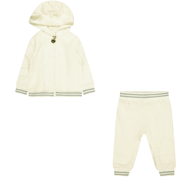 Moschino Baby Unisex Jogsuit Off White Moschino Baby Unisex Jogsuit Off White