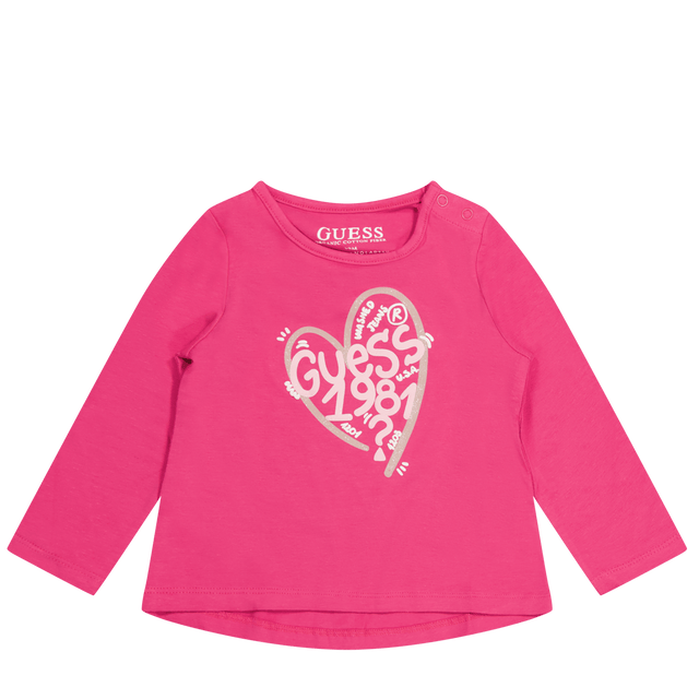 Guess Kids Girls T-Shirt Fuchsia Guess Kids Girls T-Shirt Fuchsia