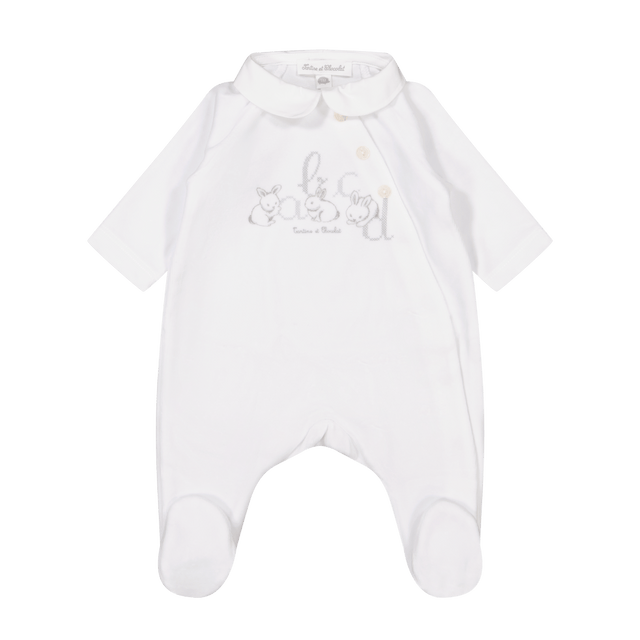 Tartine et Chocolat Baby Unisex Bodysuit White Tartine et Chocolat Baby Unisex Bodysuit White
