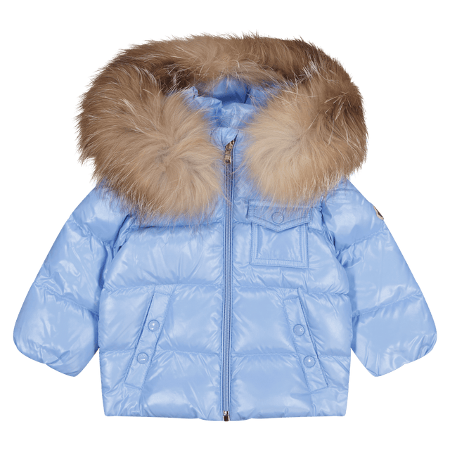 Moncler Baby Unisex Coat Light Blue Moncler Baby Unisex Jas Licht Blauw - Superstellar