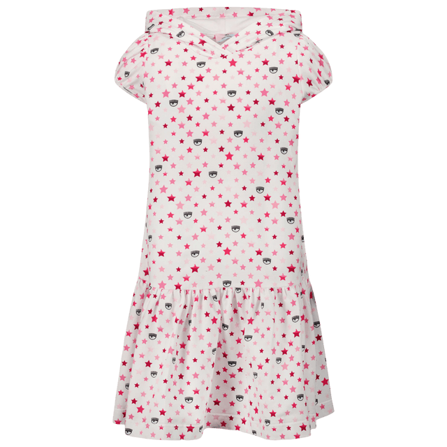 Chiara Ferragni Kids Girls Dress White Chiara Ferragni Kids Girls Dress White