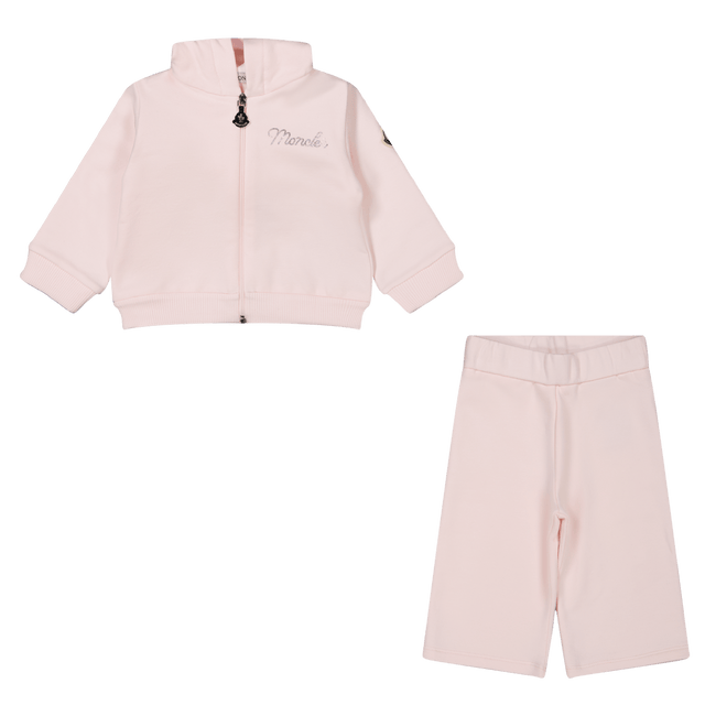 Moncler Baby Girls Jogsuit Light Pink Moncler Baby Meisjes Joggingpak Licht Roze - Superstellar