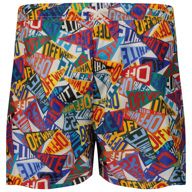 Off-White Kids Boys Swimwear Blue Off-White Kids Boys Swimwear Blue
