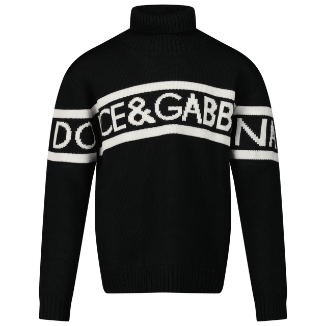 Dolce & Gabbana Kids Boys Sweater Black Dolce & Gabbana Kids Boys Sweater Black