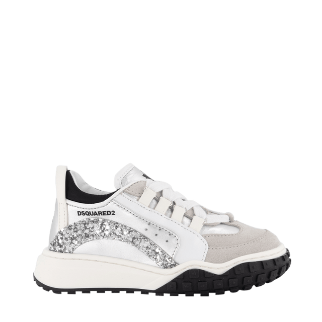 Dsquared2 Kids Unisex Sneakers White Dsquared2 Kids Unisex Sneakers White