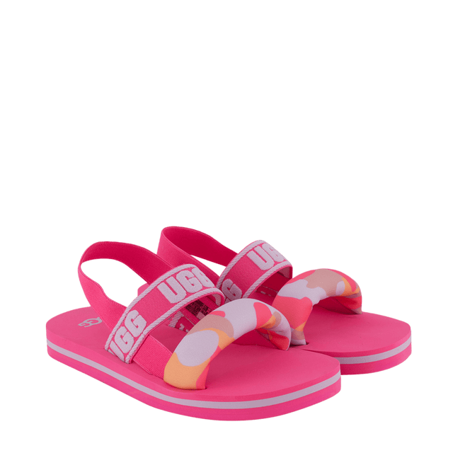 UGG Kids Girls Flip-Flops Fluoro Pink UGG Kids Girls Flip-Flops Fluoro Pink