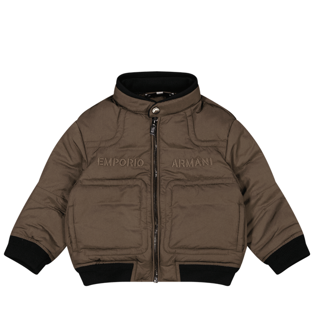 Armani Baby Boys Coat Taupe Armani Baby Boys Coat Taupe