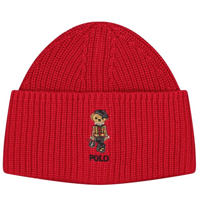Ralph Lauren Kids Girls Bonnet Red Ralph Lauren Kinder Meisjes Muts Rood - Superstellar