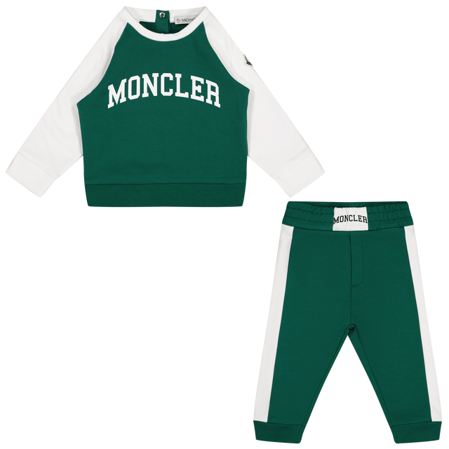 Moncler Baby Boys Jogsuit Green Moncler Baby Jongens Joggingpak Groen - Superstellar