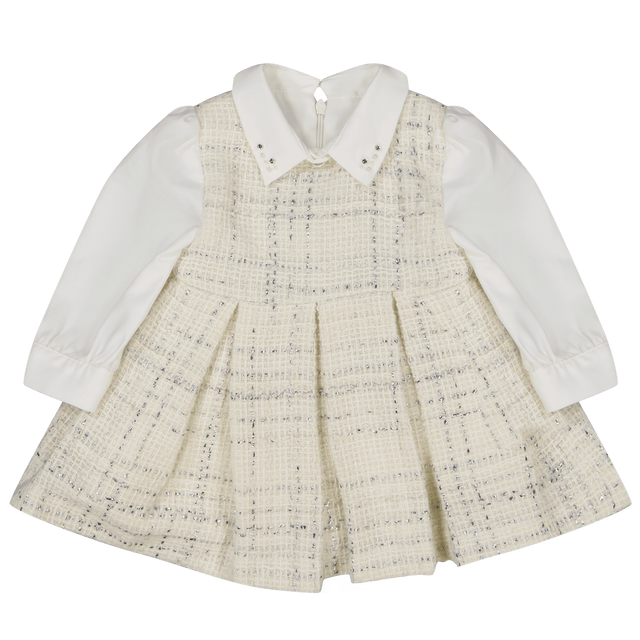 Lapin House Baby Girls Dress Off White Lapin House Baby Girls Dress Off White