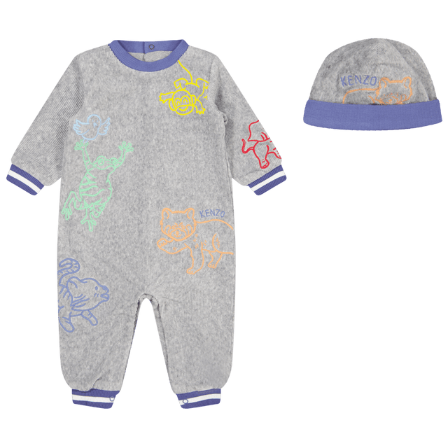 Kenzo kids Baby Unisex Bodysuit Grey Kenzo kids Baby Unisex Bodysuit Grey