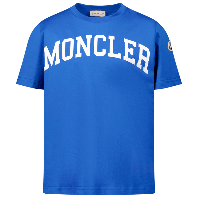 Moncler Kids Boys T-Shirt Cobalt Blue Moncler Kinder Jongens T-Shirt Cobalt Blauw - Superstellar