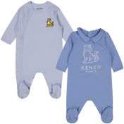 Image 75592285716862 Kenzo kids Baby guys Playsuit In Light Blue