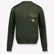 Image 78292292764030 Moncler Kids Boys Sweater  Dark Green