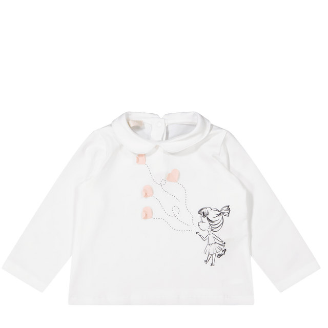 Liu Jo Baby Girls T-Shirt Off White Liu Jo Baby Girls T-Shirt Off White