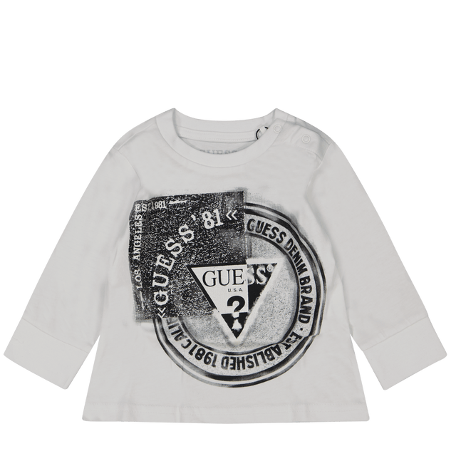Guess Baby Boys T-Shirt White Guess Baby Boys T-Shirt White
