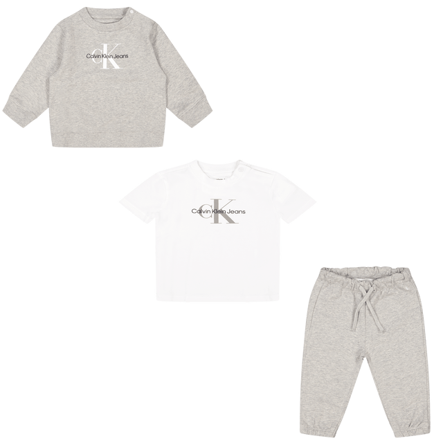 Calvin Klein Baby Unisex Jogsuit Grey Calvin Klein Baby Unisex Jogsuit Grey