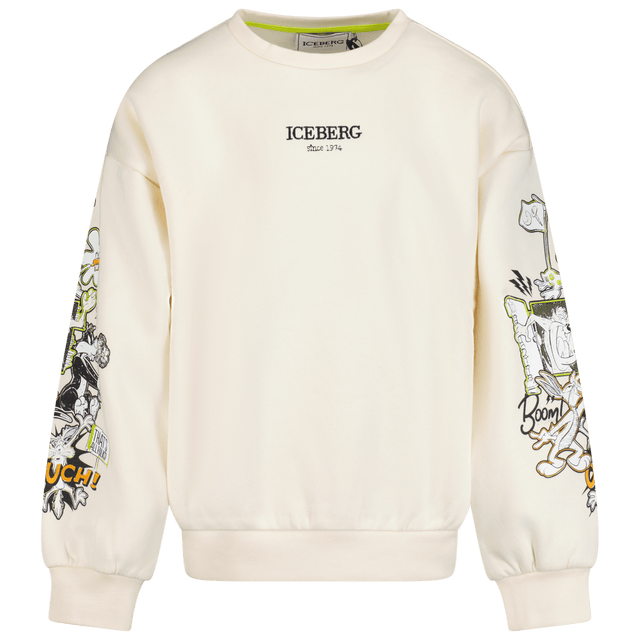 Iceberg Kids Boys Sweater Off White Iceberg Kids Boys Sweater Off White