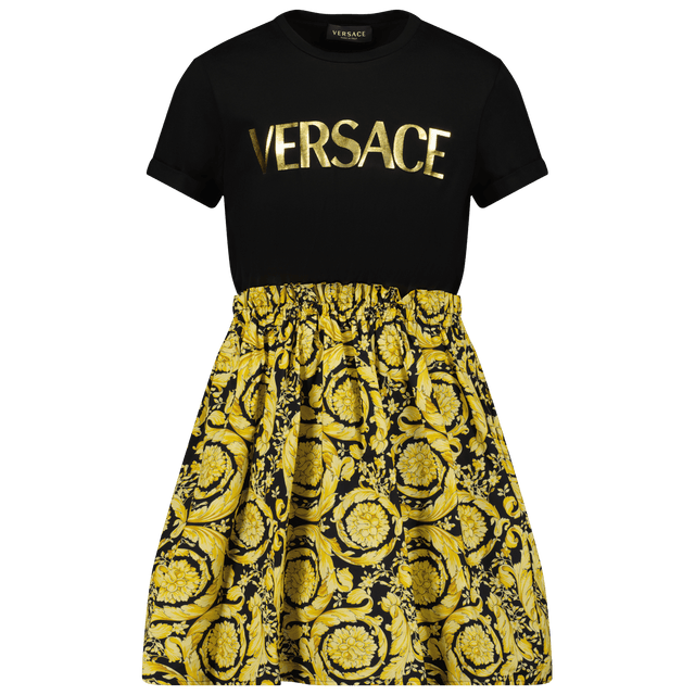 Versace Kids Girls Dress Black Versace Kids Girls Dress Black