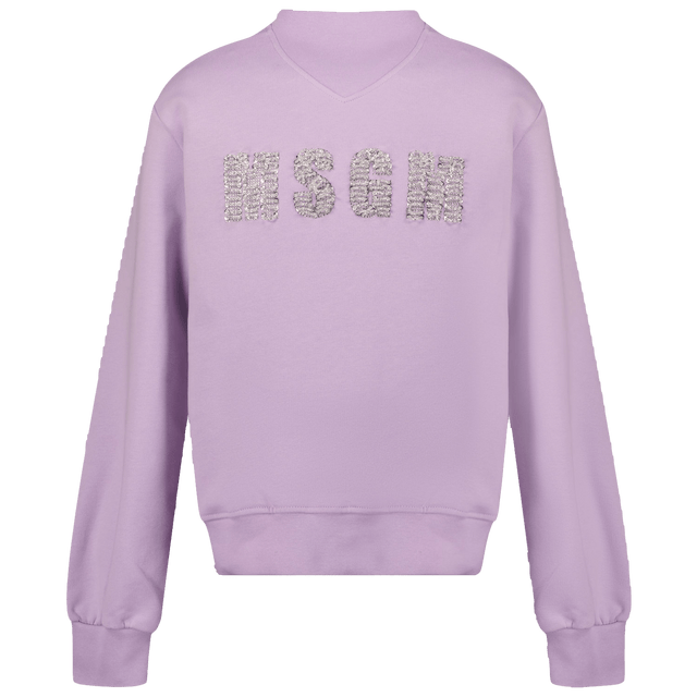 MSGM Kids Girls Sweater Lilac MSGM Kids Girls Sweater Lilac