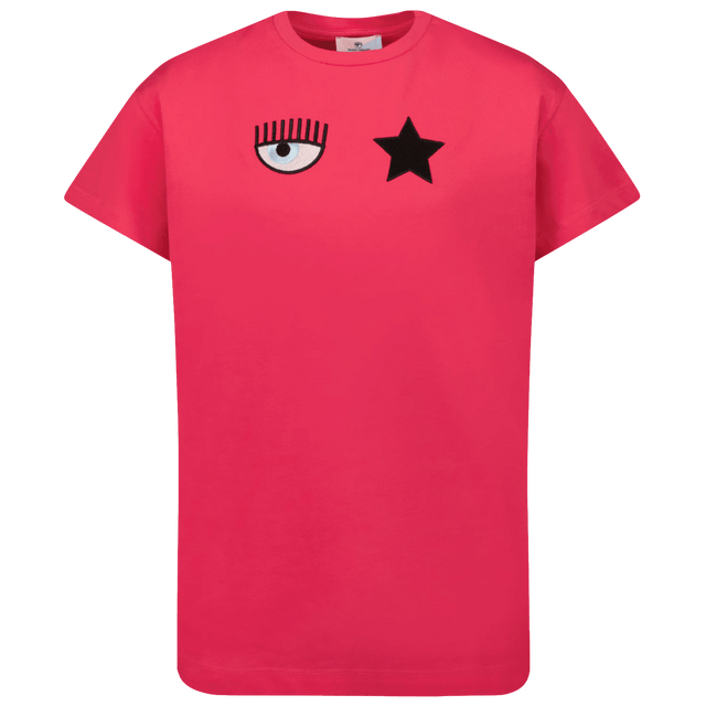 Chiara Ferragni Kids Girls T-Shirt Fuchsia Chiara Ferragni Kids Girls T-Shirt Fuchsia