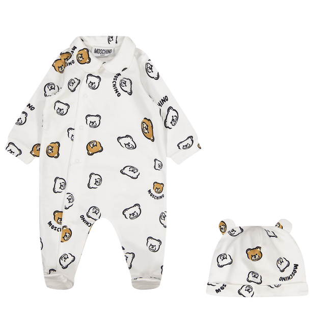 Moschino Baby Unisex Bodysuit Off White Moschino Baby Unisex Bodysuit Off White
