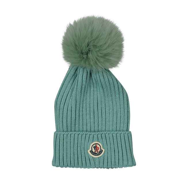 Moncler Kids Girls Bonnet Mint Moncler Kinder Meisjes Muts Mint - Superstellar