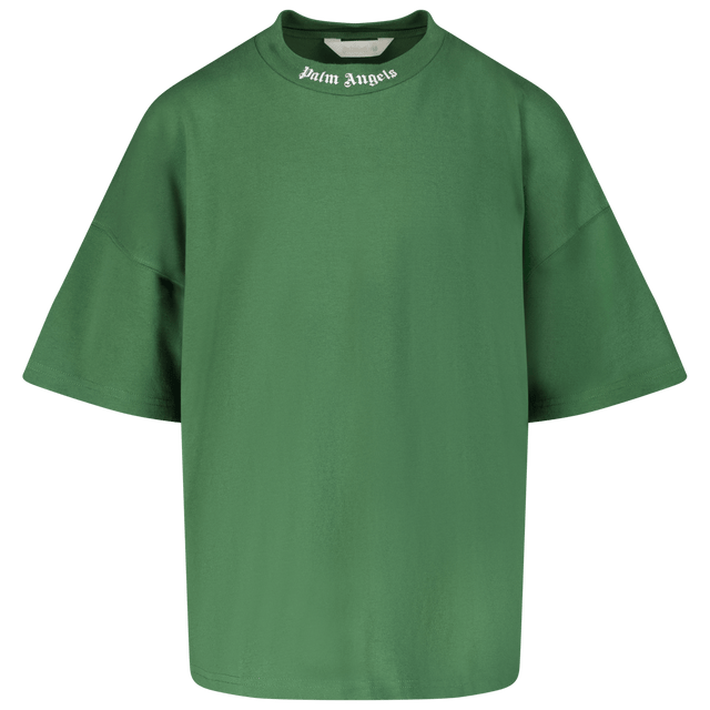 Palm Angels Kids Unisex T-Shirt Green Palm Angels Kids Unisex T-Shirt Green