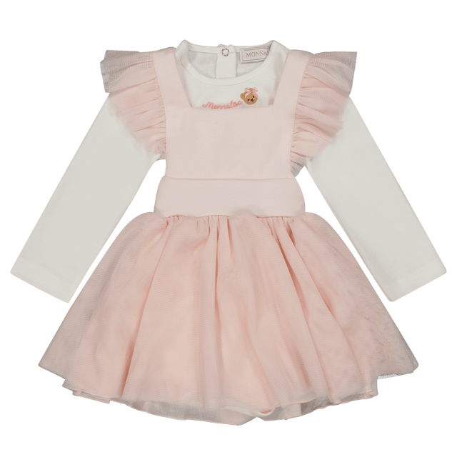 MonnaLisa Baby Girls Bodysuit Light Pink MonnaLisa Baby Girls Bodysuit Light Pink