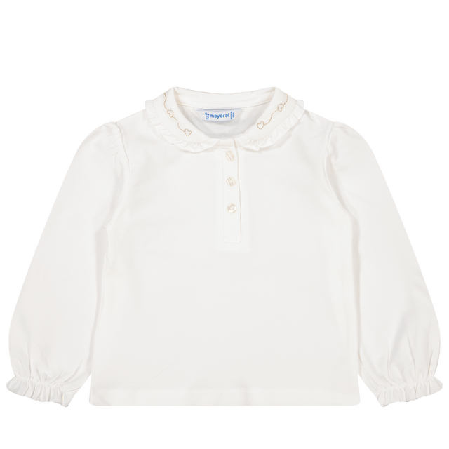 Mayoral Baby Girls Polo Off White Mayoral Baby Girls Polo Off White