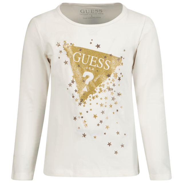 Guess Kids Girls T-Shirt Off White Guess Kids Girls T-Shirt Off White