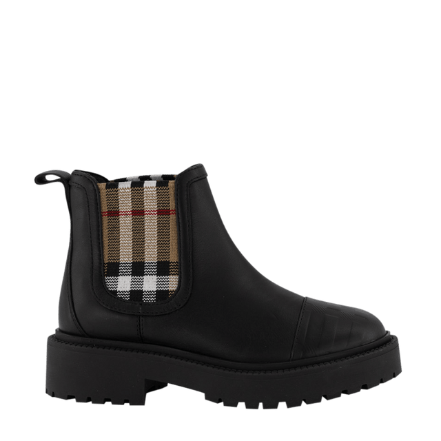 Burberry Kids Unisex Boots Black Burberry Kids Unisex Boots Black