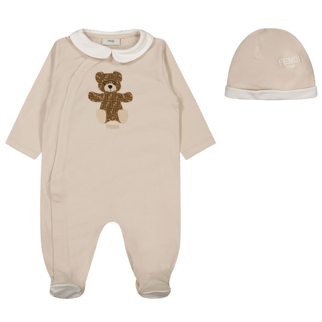 Fendi Baby Unisex Bodysuit Beige Fendi Baby Unisex Bodysuit Beige