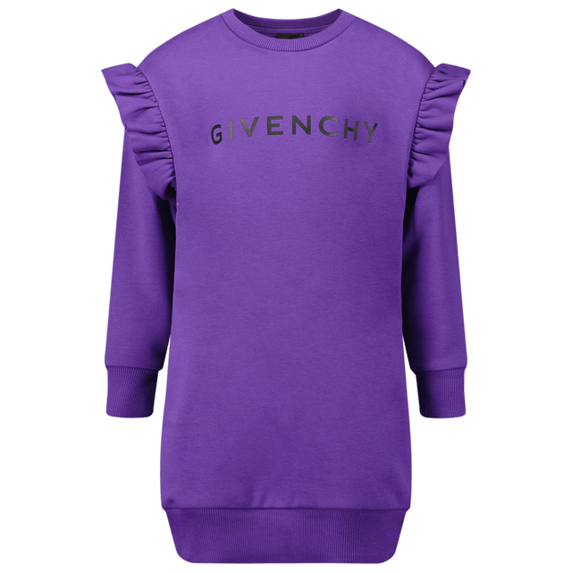 Givenchy Kids Girls Dress Purple Givenchy Kids Girls Dress Purple