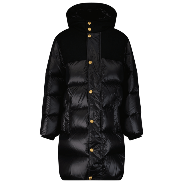 Balmain Kids Girls Coat Black Balmain Kids Girls Coat Black