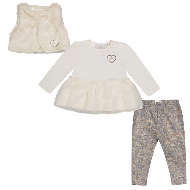 Guess Baby Girls Set Off White Guess Baby Girls Set Off White