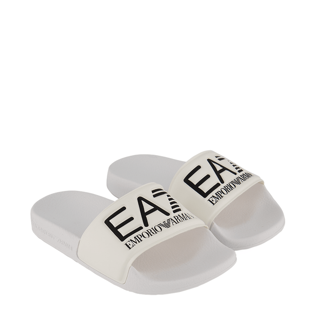EA7 Kids Boys FlipFlops White EA7 Kids Boys FlipFlops White