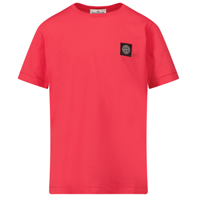 Stone Island Kids Boys T-Shirt Red Stone Island Kinder Jongens T-Shirt Rood - Superstellar